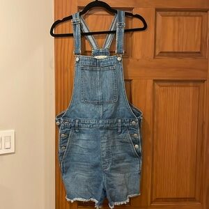 Madewell denim overalls shorts